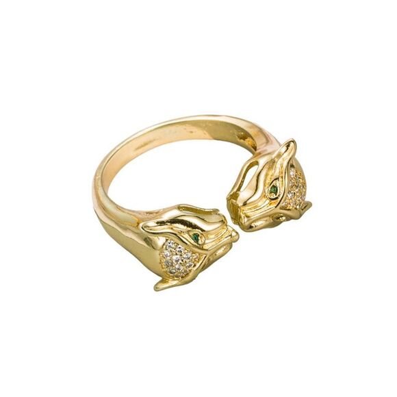 European Fashion leopard head-copper ring size 8 - Picture 1 of 1